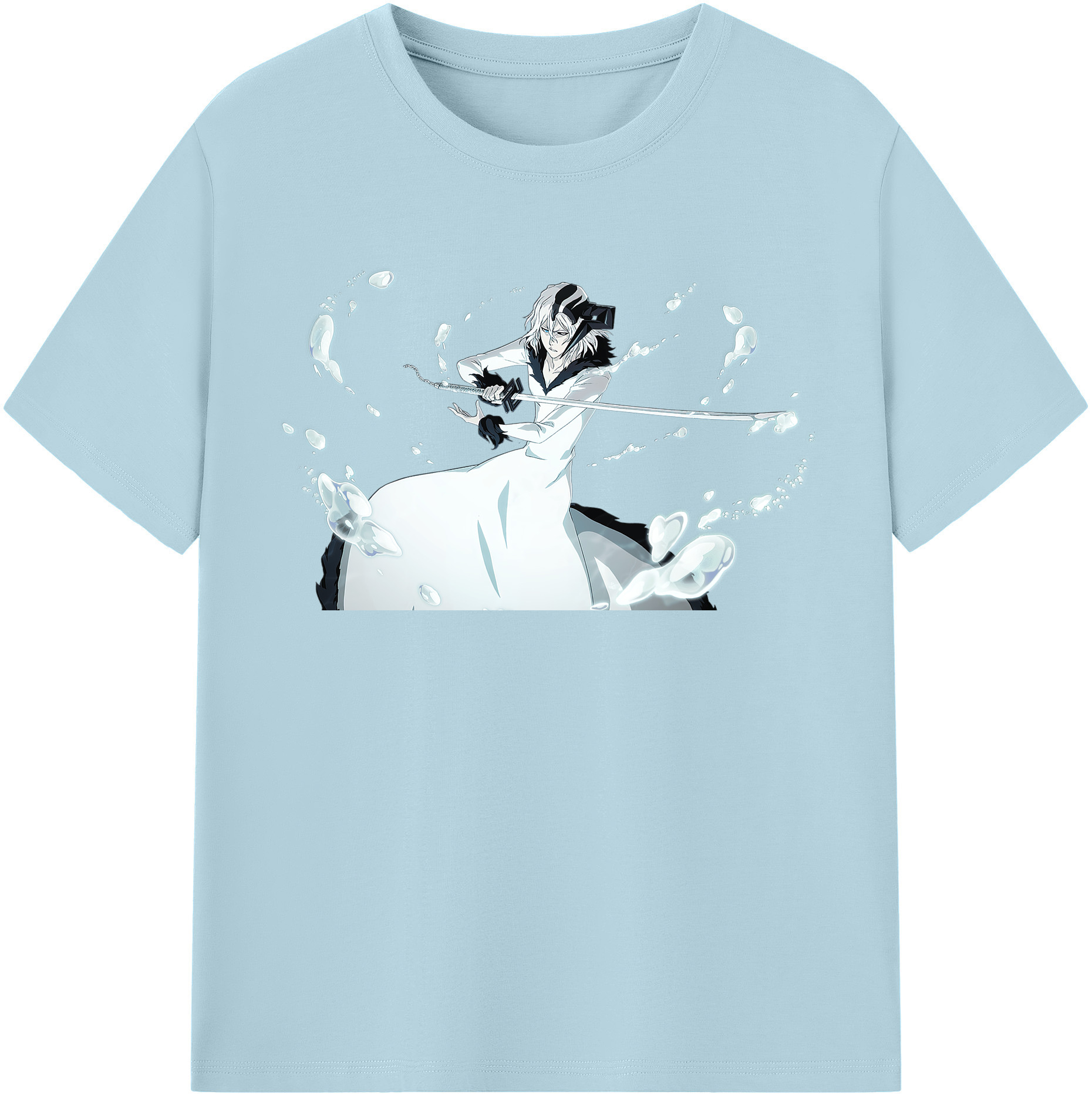 （画像用） ブリーチ 黒崎一護（くろさき いちご）BLEACH Kurosaki Ichigo 綿100％半袖Tシャツ（フロントプリント）